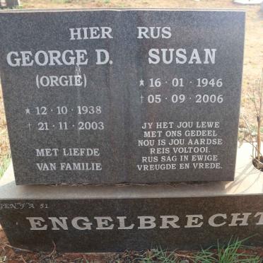 ENGELBRECHT George D. 1938-2003 &amp; Susan 1946-2006