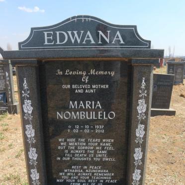 EDWANA Maria Nombulelo 1937-2012