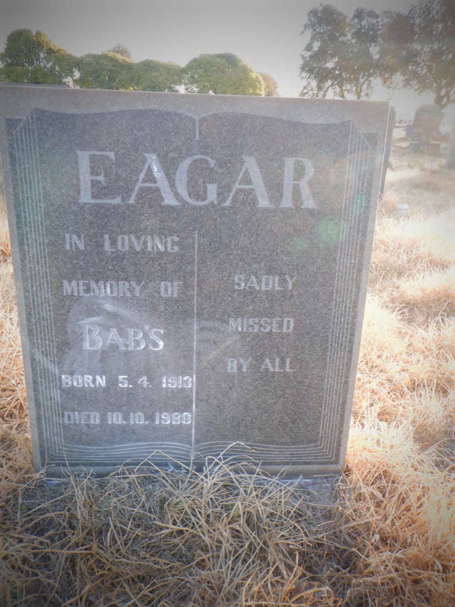 EAGAR Babs 1913-1980