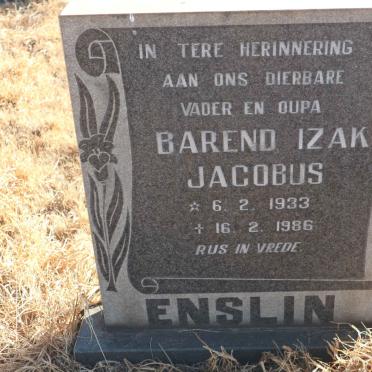 ENSLIN Barend Izak Jacobus 1933-1986