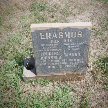 ERASMUS Lourens Johannes 1907-1968 &amp; Maggie 1906-1989