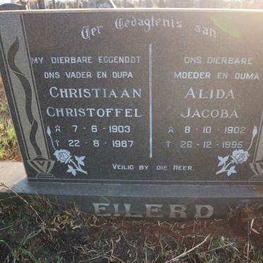 EILERD Christiaan Christoffel 1903-1987 &amp; Alida Jacoba 1902-1995