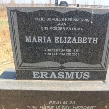 ERASMUS Maria Elizabeth 1915-2007 