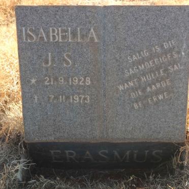 ERASMUS Isabella J.S. 1928-1973