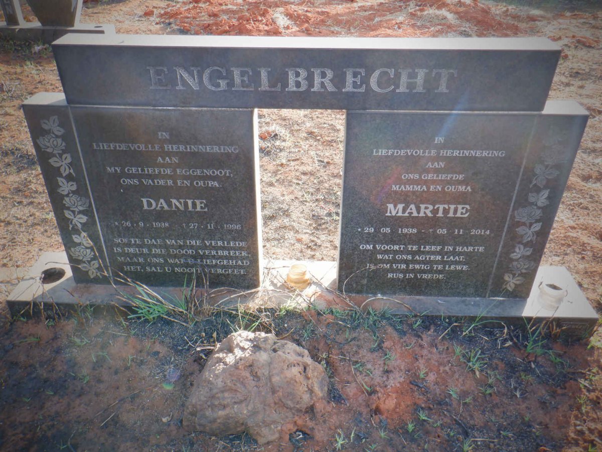 ENGELBRECHT Danie 1938-1996 &amp; Martie 1938-2014