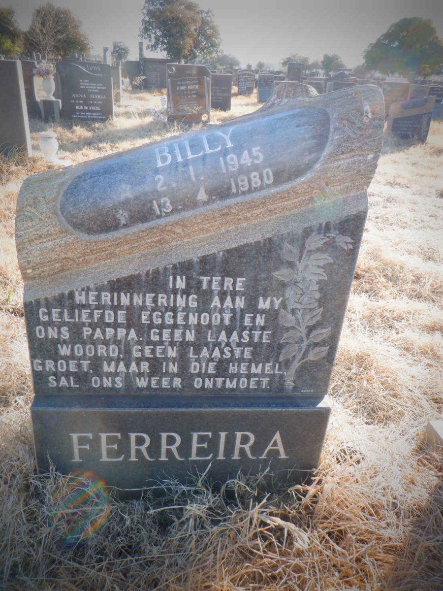 FERREIRA Billy 1945-1980