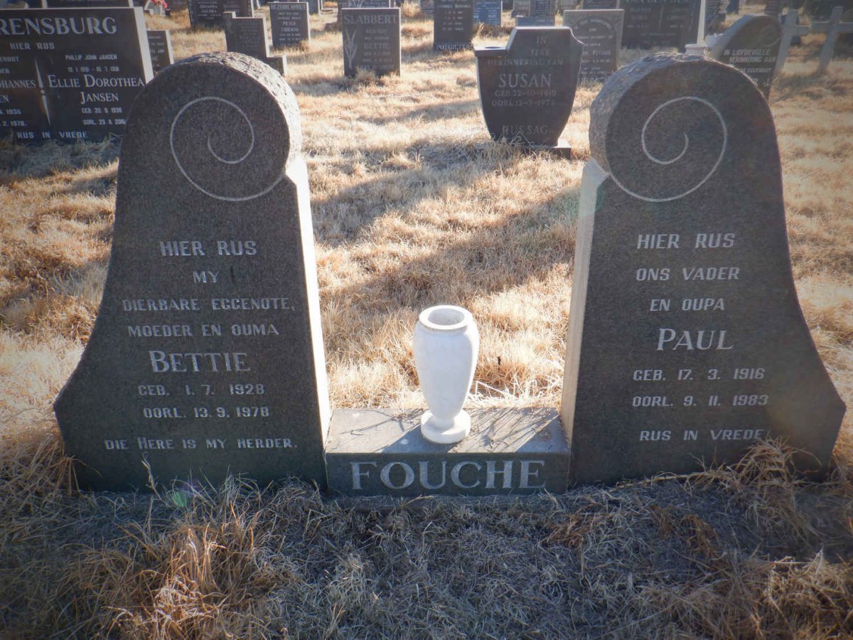 FOUCHE Paul 1916-1983 &amp; Bettie 1928-1978