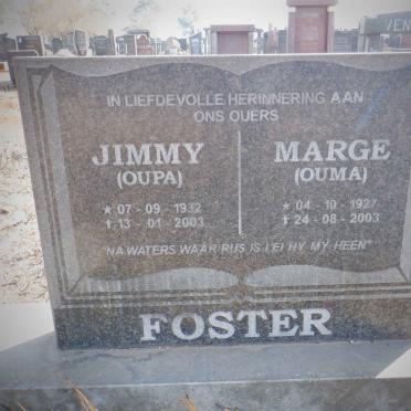 FOSTER Jimmy 1932-2003 &amp; Marge 1927-2003