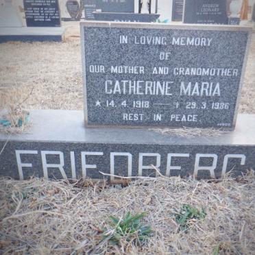 FRIEDBERG Catherine Maria 1918-1986