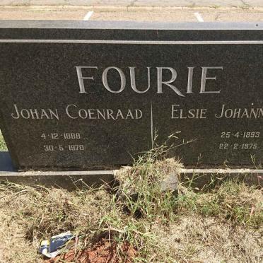 FOURIE Johan Coenraad 1888-1970 &amp; Elsie Johanna 1893-1975