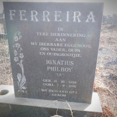FERREIRA Ignatius Philboy 1928-2001