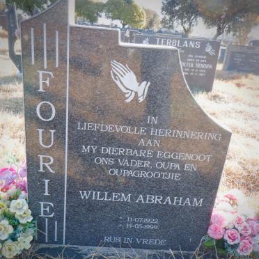 FOURIE Willem Abraham 1922-1999
