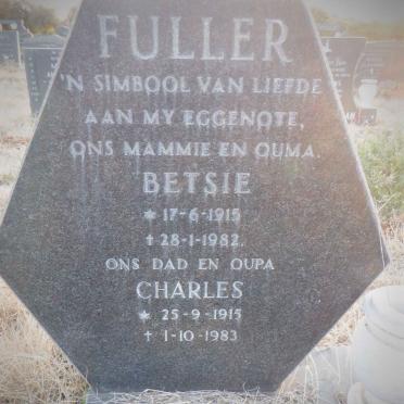 FULLER Charles 1915-1983 &amp; Betsie 1915-1982
