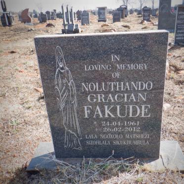 FAKUDE Noluthando Gracian 1961-2012