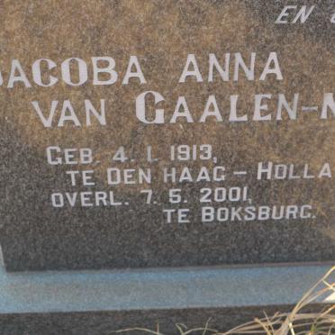 GAALEN Johannes, van 1911-1979 &amp; Jacoba Anna MOL 1913-2001
