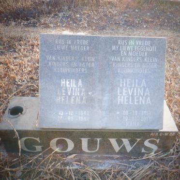 GOUWS Heila Levina Helena 1940-1998 :: GOUWS Heila Levina Helena 1961-2011