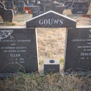 GOUWS Hedley -1911 &amp; Ellen 1913-1983
