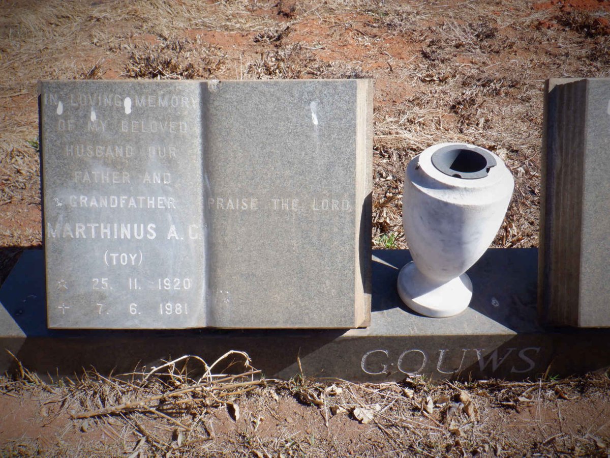 GOUWS Marthinus A.C. 1920-1981
