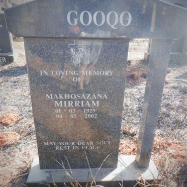 GOOQO Makhosazana Mirriam 1929-2002