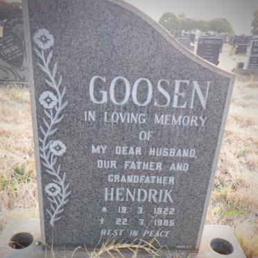 GOOSEN Hendrik 1922-1985