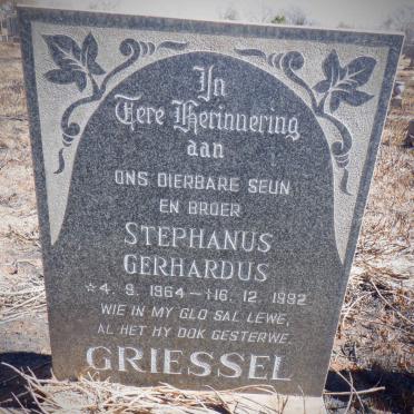 GRIESSEL Stephanus Gerhardus 1964-1992