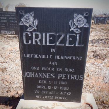 GRIEZEL Johannes Petrus 1918-1980