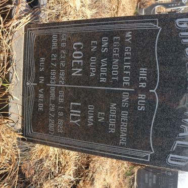 GROENEWALD Coen 1922-1993 &amp; Lily 1923-2007