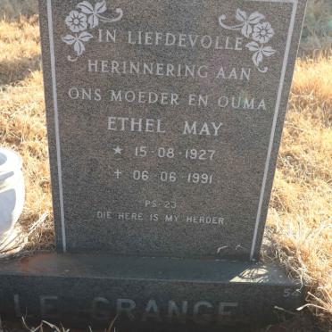 GRANGE Ethel May, le 1927-1991