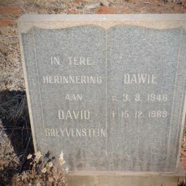 GREYVENSTEIN David Dawie 1946-1969