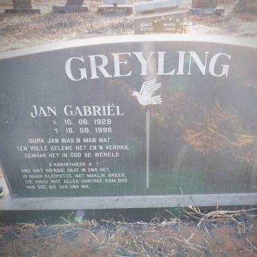 GREYLING Jan Gabriël 1928-1996