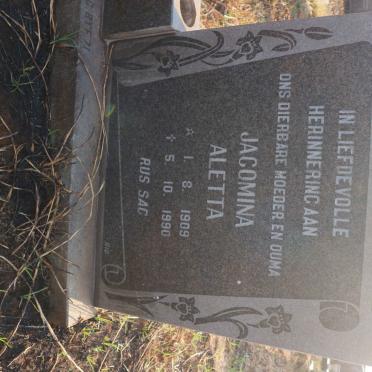 GROBLER Jacomina Aletta 1909-1990