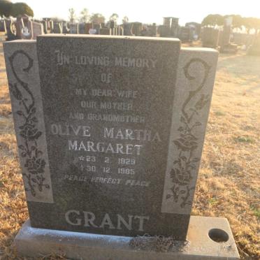 GRANT Olive Martha Margaret 1929-1985