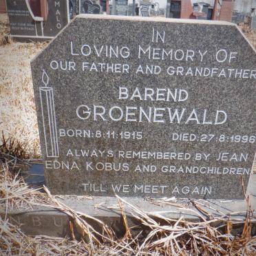 GROENEWALD Barend 1915-1996
