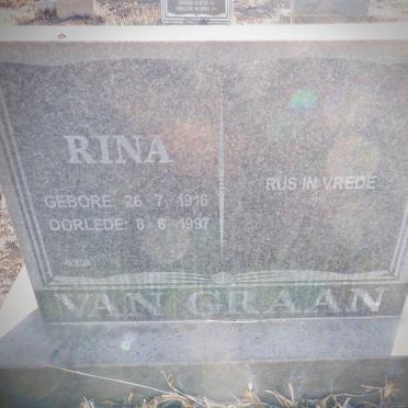 GRAAN Rina, van 1916-1997