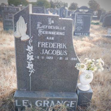 GRANGE Frederik Jacobus, le 1923-1980
