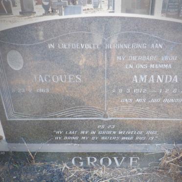 GROVE Jacques 1969- &amp; Amanda 1972-2002