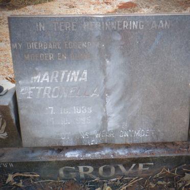 GROVE Martina Petronella 1938-1995