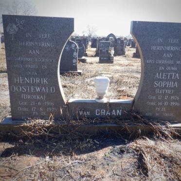 GRAAN Hendrik Oostewald, van 1916-1979 &amp; Aletta Sophia 1926-1996