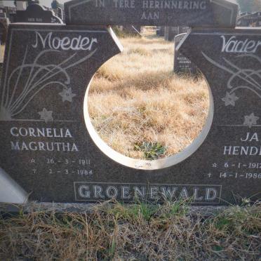 GROENEWALD Jan Hendrik 1912-1986 &amp; Cornelia Magrutha 1911-1984