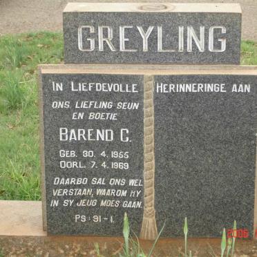 GREYLING Barend C. 1955-1969