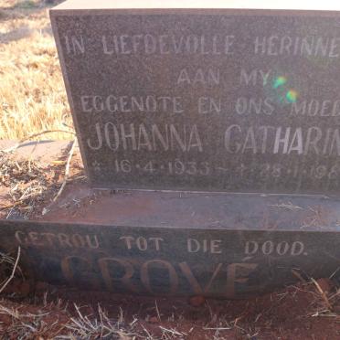 GROVÉ Johanna Catharina 1933-1984