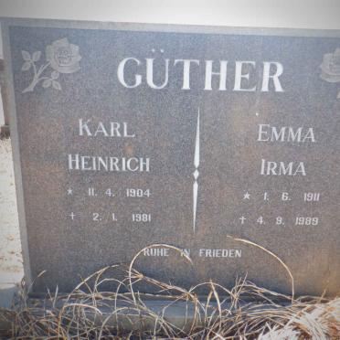 GÜTHER Karl Heinrich 1904-1981 &amp; Emma Irma 1911-1989