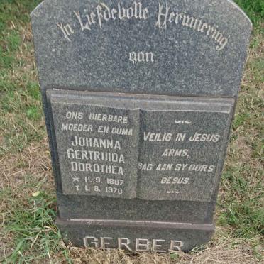 GERBER Johanna Gertruida Dorothea 1897-1970 
