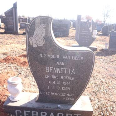 GEBBARDT Bennetta 1941-1988