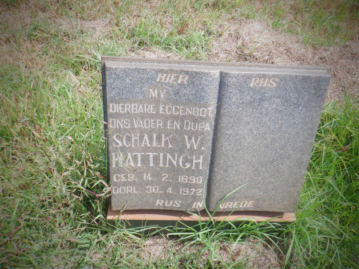 HATTINGH Schalk W. 1890-1972