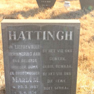 HATTINGH Maria M. 1887-1974