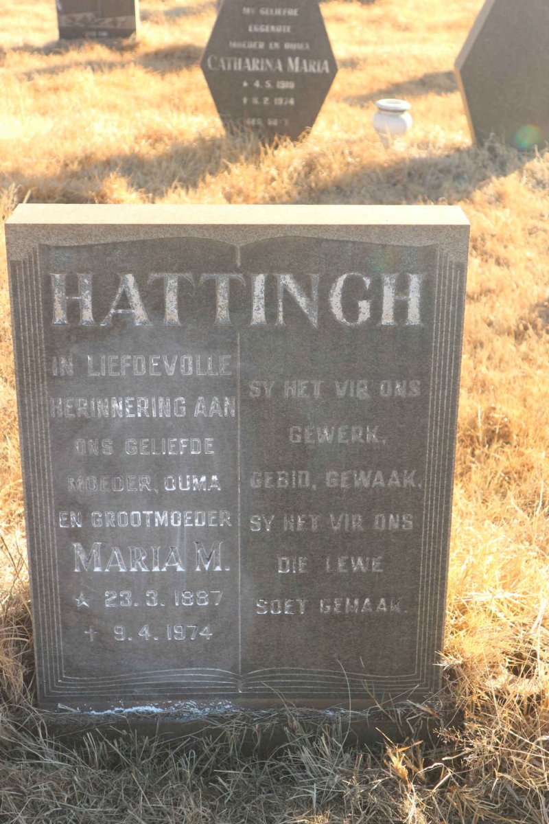 HATTINGH Maria M. 1887-1974