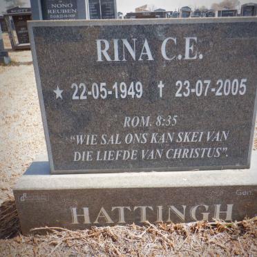 HATTINGH Rina C.E. 1949-2005
