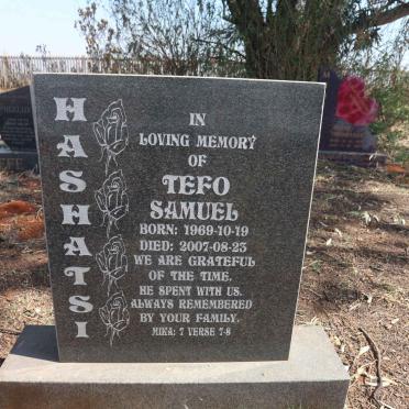 HASHATSI Tefo Samuel 1969-2007 
