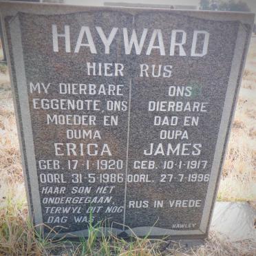 HAYWARD James 1917-1996 &amp; Erica 1920-1986
